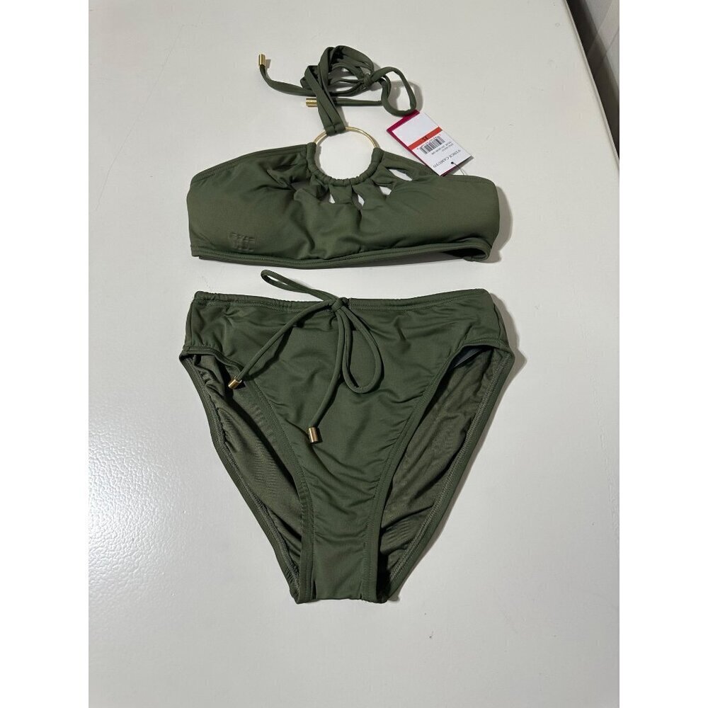 Vince Camuto Safari Green 2 piece swimsuit size XS NWT